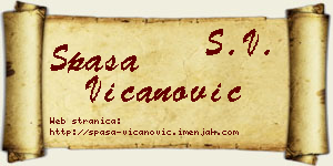 Spasa Vicanović vizit kartica